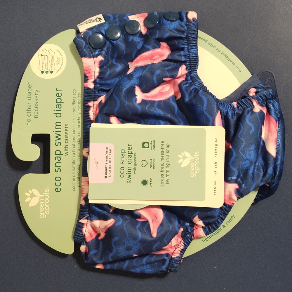 NWT Green Sprouts Eco Snap Swim Diaper